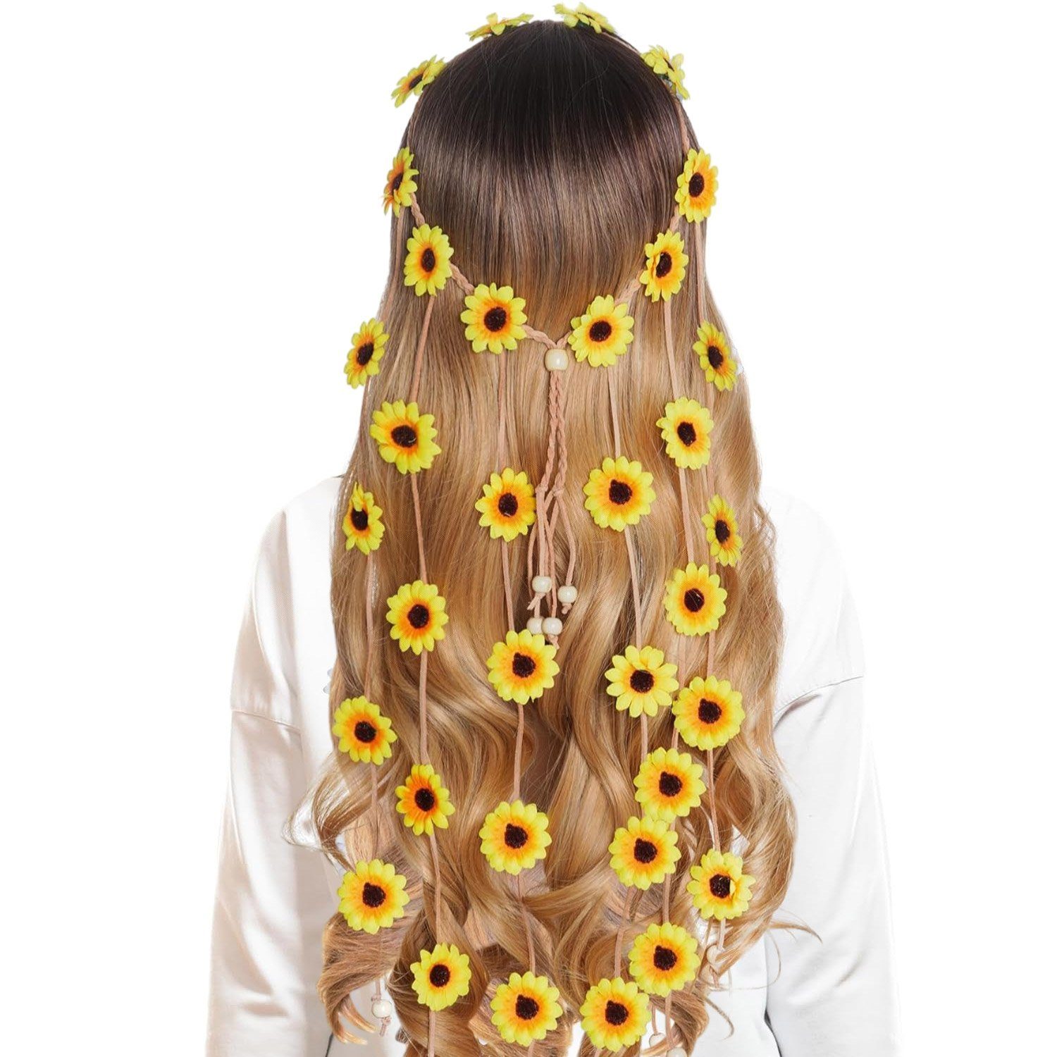 MAGICSHE Diadem Damen Sonnenblume Haarspange Haarschmuck Gelb