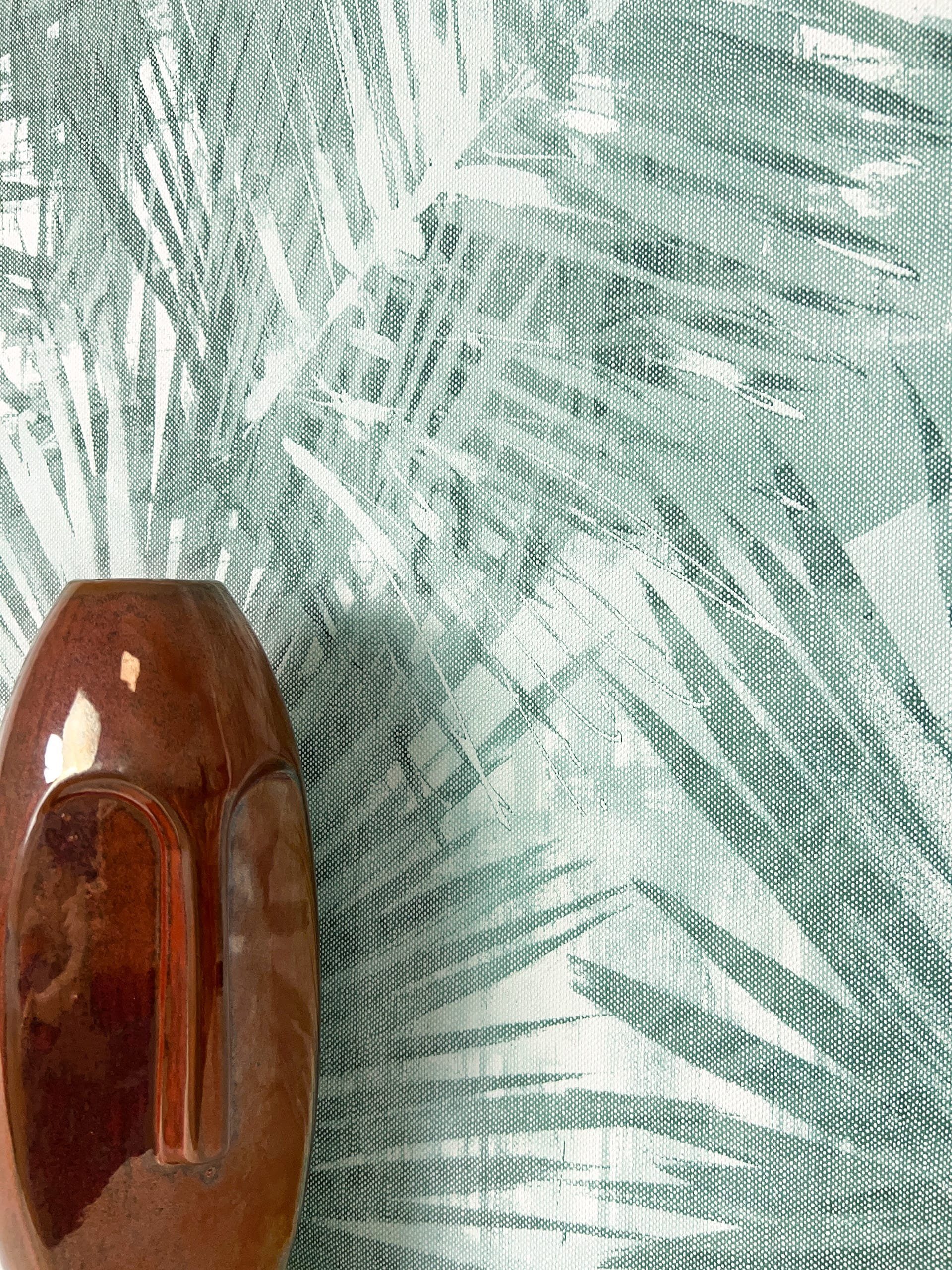 Newroom Vliestapete, Blau Tapete Modern Dschungel - Mustertapete Blumentape günstig online kaufen