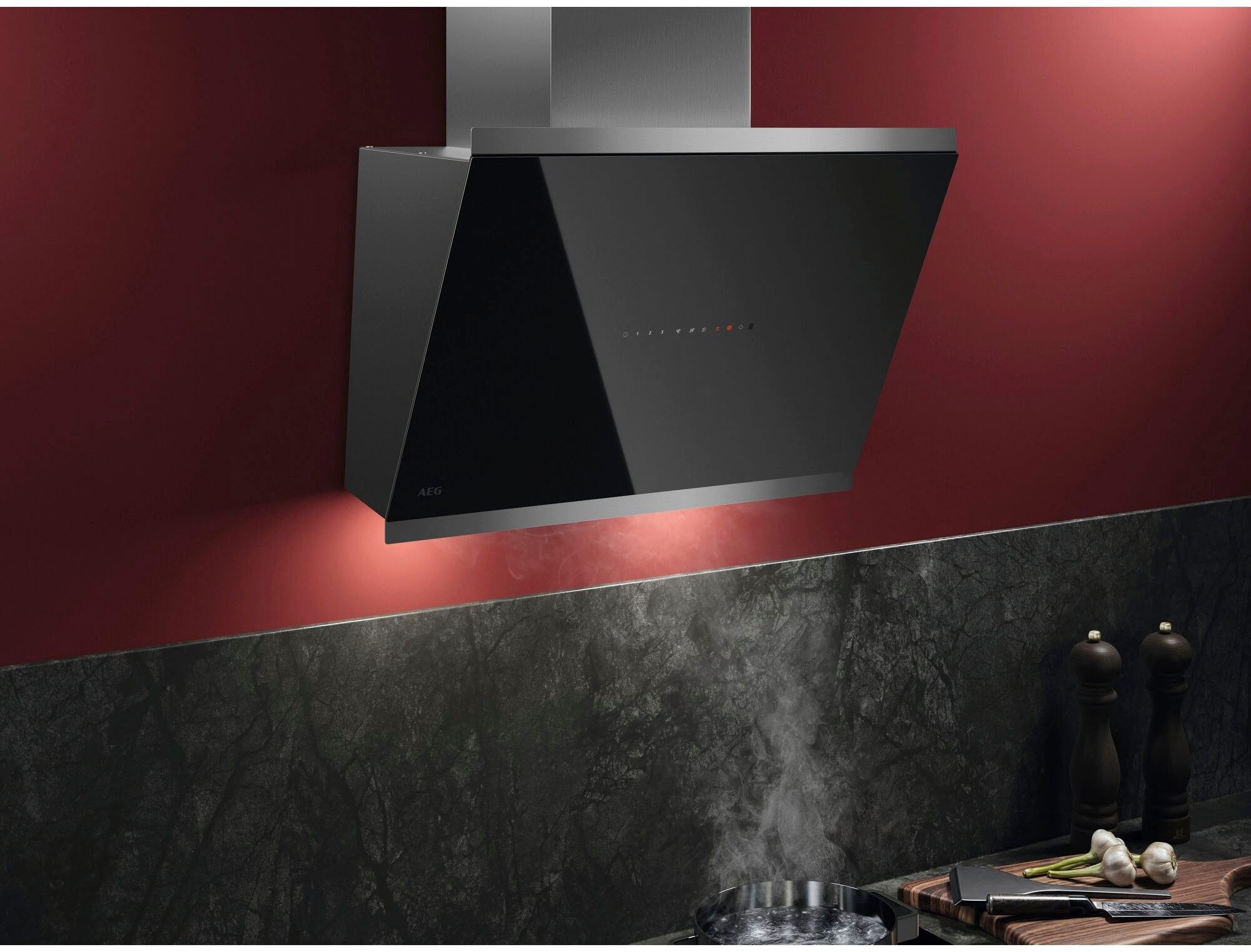 AEG Kopffreihaube GV77D61SL Serie 7000 GV77D61SL, mit Hob²Hood Automatiksteuerung, extra leise durch SilenceTech