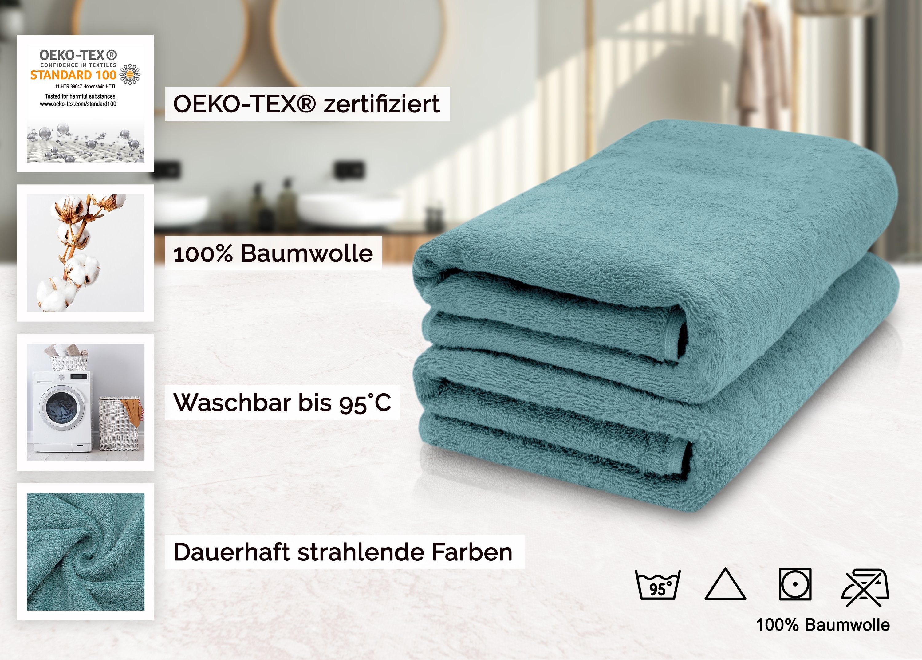 ZOLLNER Saunatuch, Walkfrottier (2-St), 70 x günstig online kaufen