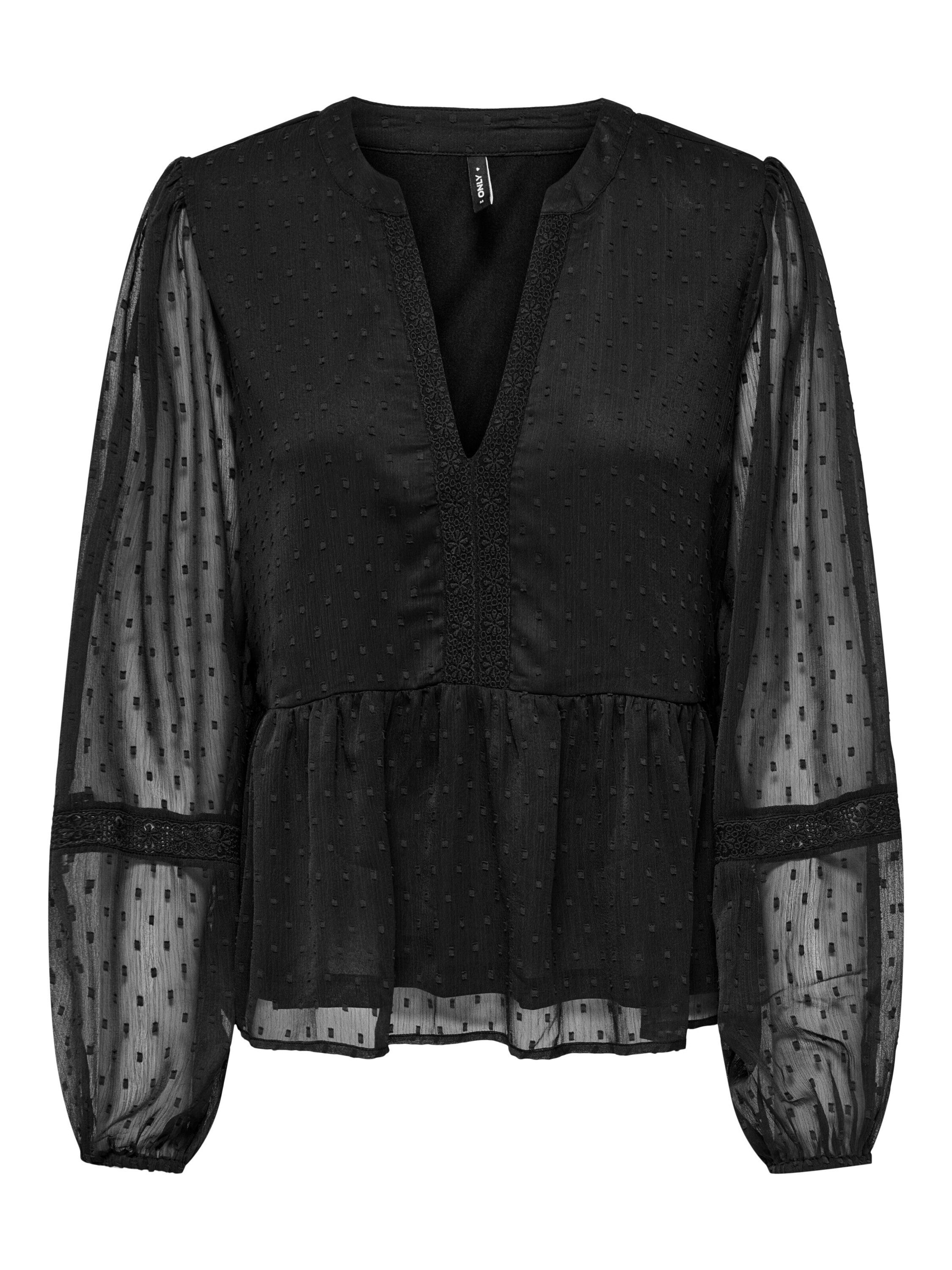 ONLY Langarmbluse ONLALLY (1-tlg) Spitze
