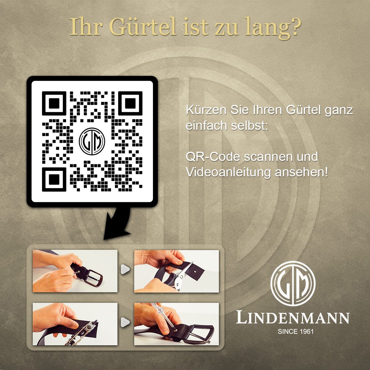 LINDENMANN Ledergürtel