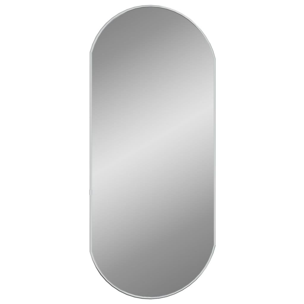 furnicato Wandspiegel Silbern 80x35 cm Oval
