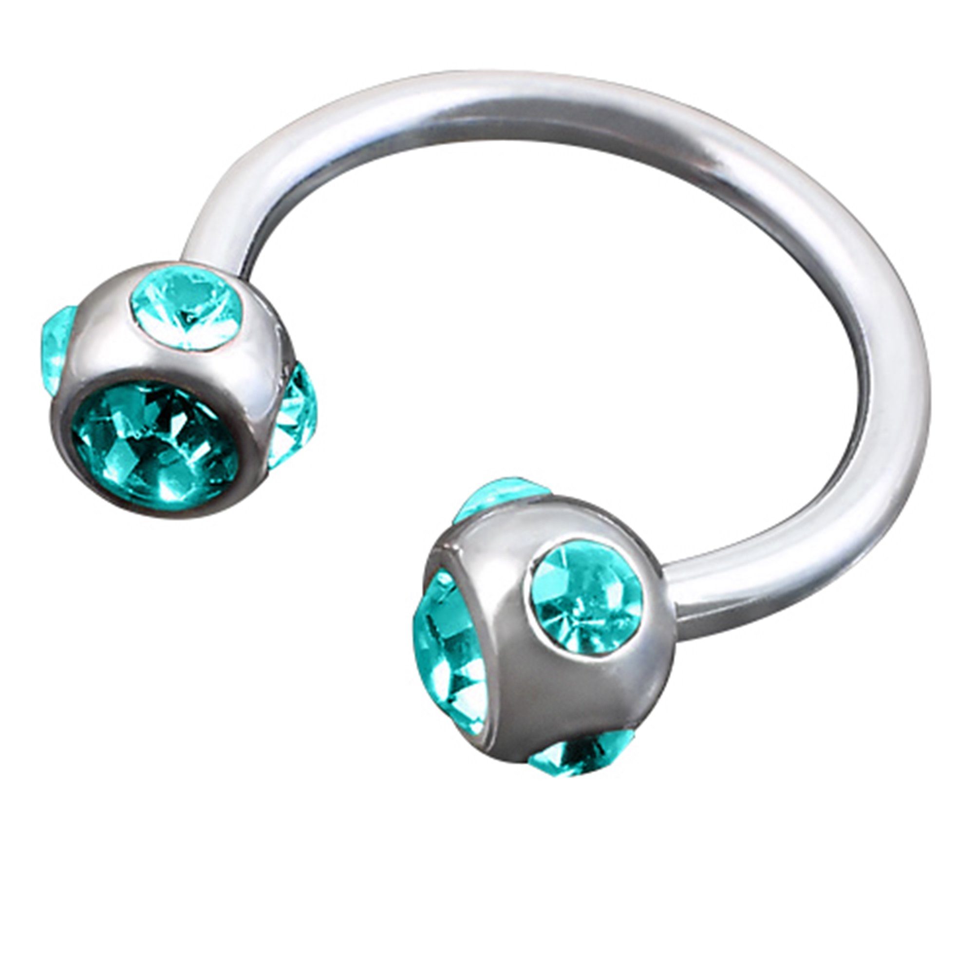 5er Set Hufeisen-Piercings Für Lippen & Augenbrauen - 1,2 Mm, 8 Mm Durchmesser, Edelstahl
