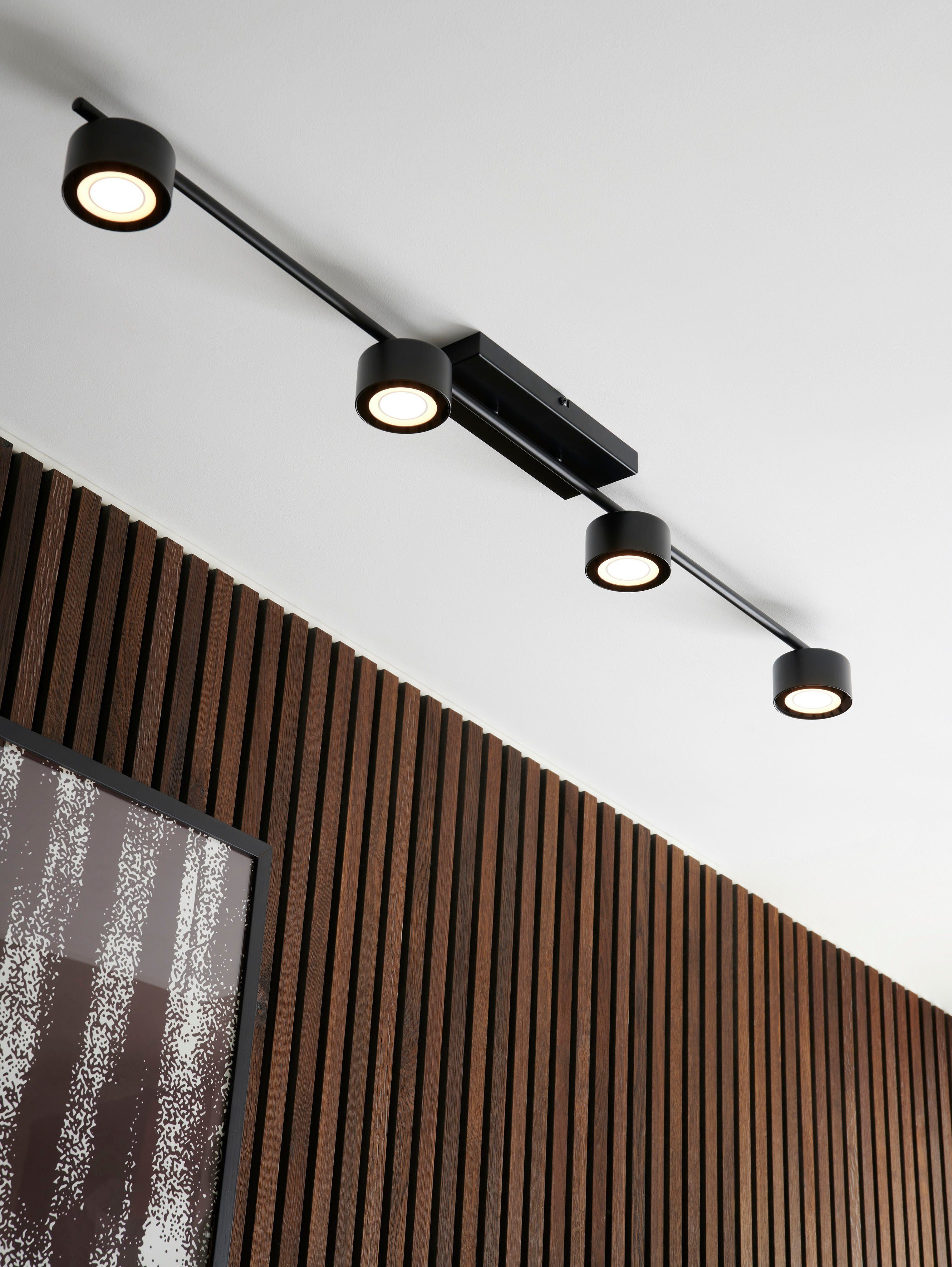 Nordlux LED Deckenleuchte Clyde, LED fest integriert, Skandinavisches minimalistisches Design, dimmbar, 5 Jahre LED-Garantie | Deckenlampen