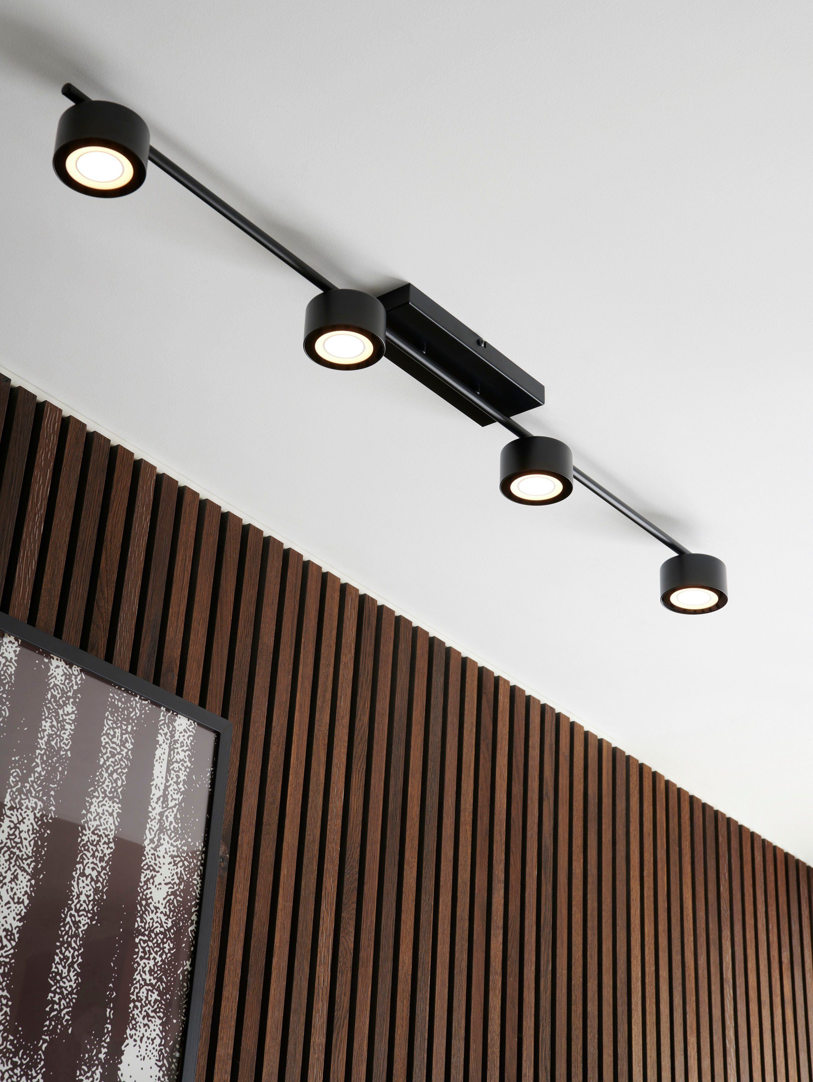 Nordlux LED Deckenleuchte Clyde, LED fest integriert, Skandinavisches  minimalistisches Design, dimmbar, 5 Jahre LED-Garantie, Dimmbar:Hausinstallation,  Schalter