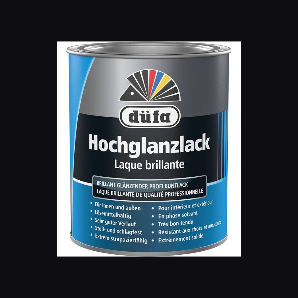 düfa Lack Hochglanzlack 750 ml Buntlack hochglänzender Lack, auf Kunstharzbasis mit High Solid Technologie
