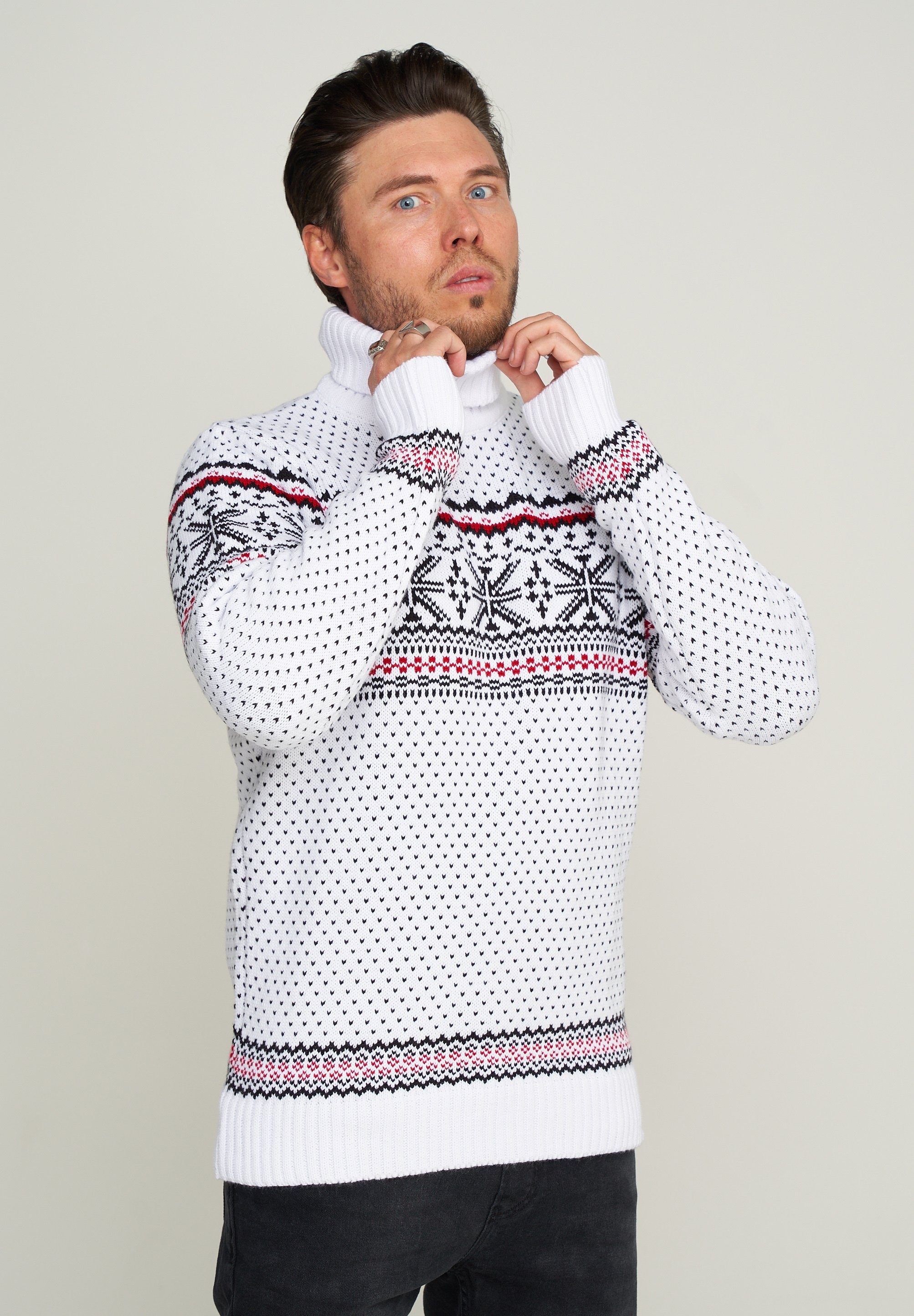 CARISMA CRTRIRE Rollkragenpullover Grobstrick White