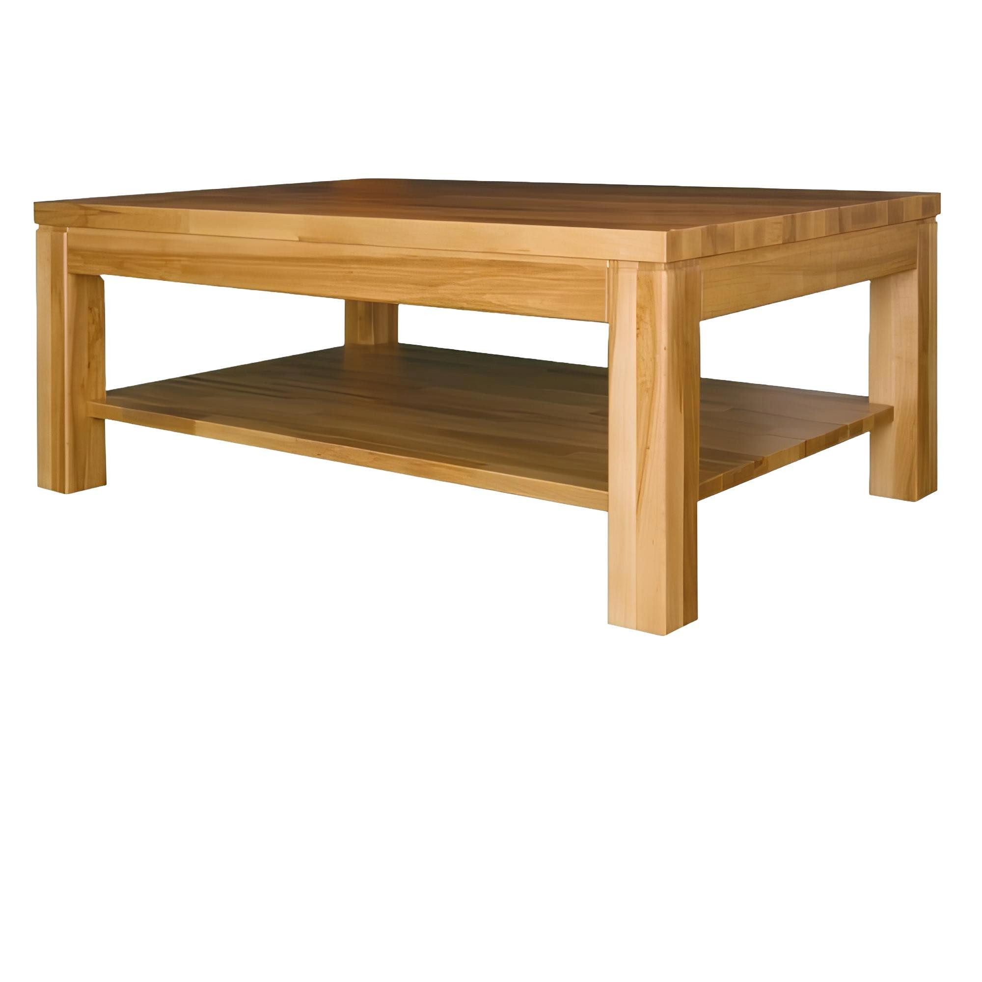 Xlmoebel Couchtisch Massiver Vollholz Couchtisch mit naturbelassener Oberfläche (Packung, 1-St., Couchtisch), Hergestellt in Europa