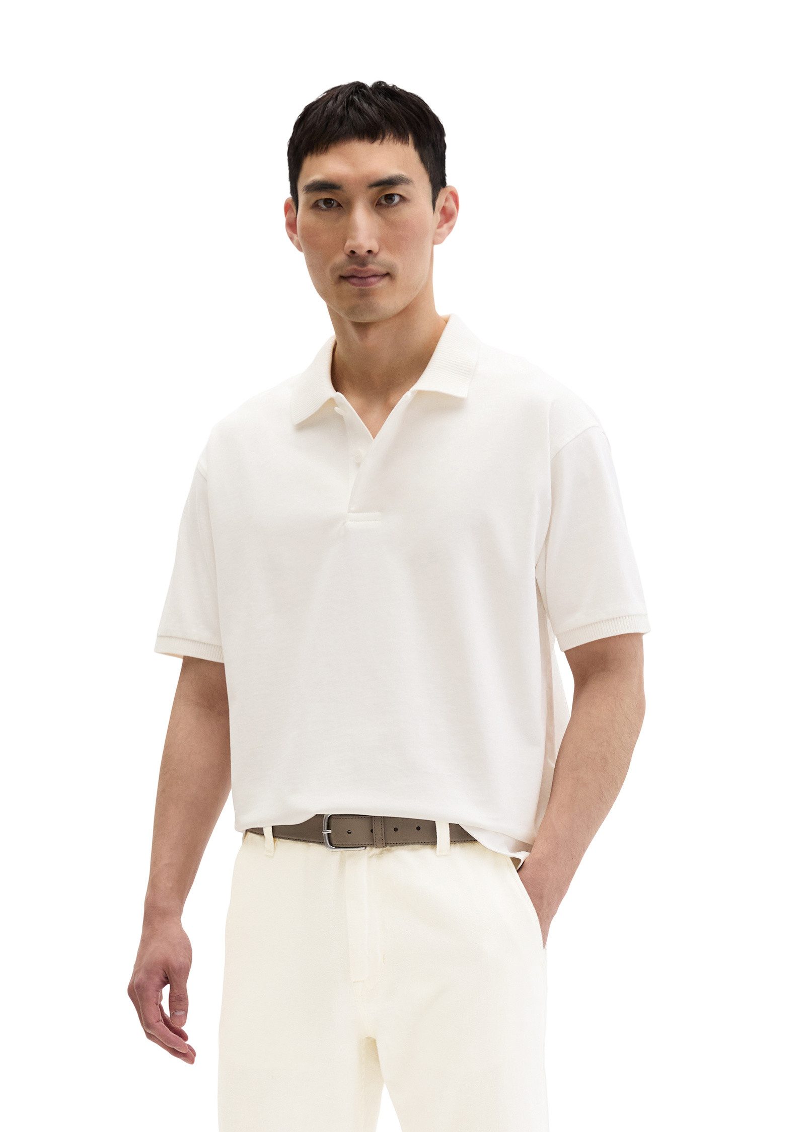 Marc O'Polo Poloshirt aus schwerem Bio-Baumwoll-Jersey günstig online kaufen