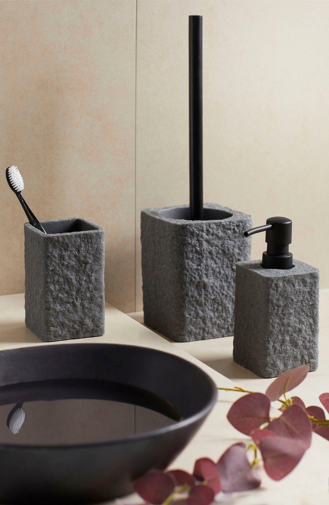 WENKO Seifenspender Villata, (1-tlg), Grau, 300 ml günstig online kaufen