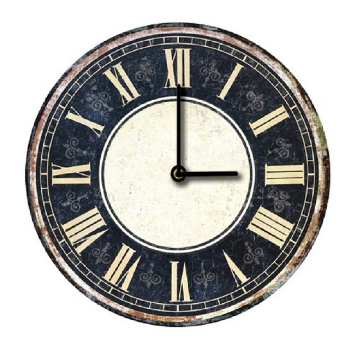 Wallarena Wanduhr Vintage Holz MDF XXL groß Wanduhren Rund Uhr Holzuhr Shabby Chic (Wanduhren Wohnzimmer Schlafzimmer Küche Holz Wanduhr XXL)