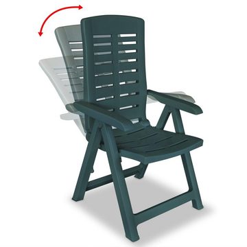 furnicato Gartenstuhl Verstellbare Gartenstühle 2 Stk. Kunststoff Grün