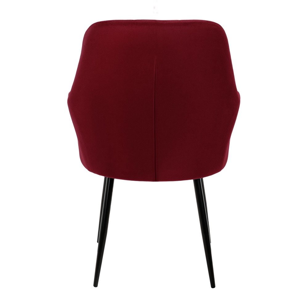 ML-DESIGN Stuhl Esszimmerstuhl ergonomisch & gepolstert, Esstischstuhl mit Rückenlehne (2 St), Wohnzimmerstuhl Bordeaux Samtbezug Küchenstuhl Polsterstuhl – Bild 4 von 5