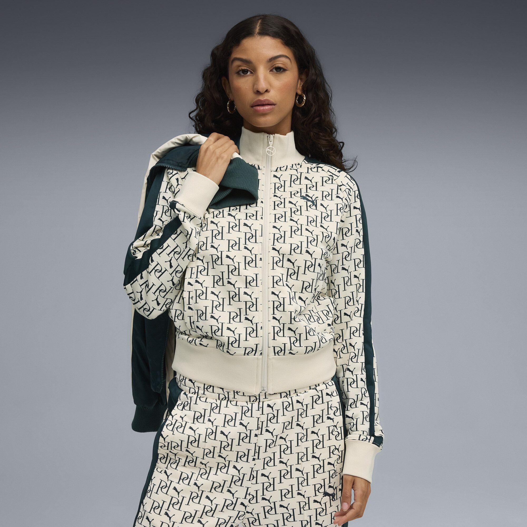 PUMA Trainingsjacke T7 Allover-Print Trainingsjacke Damen günstig online kaufen