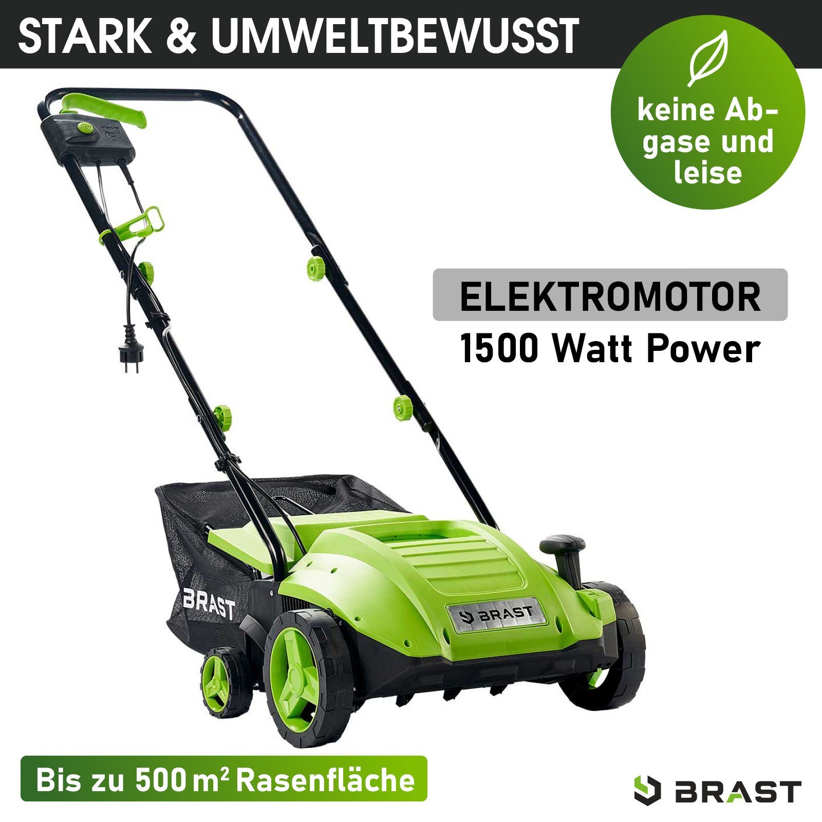 BRAST Elektro-Vertikutierer / Lüfter 1500 Watt günstig online kaufen
