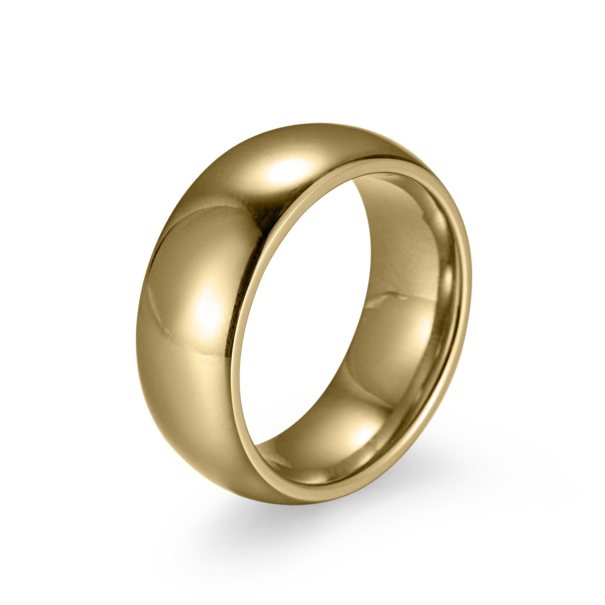 Zeeme Fingerring Edelstahl gelb-vergoldet 8mm breit günstig online kaufen