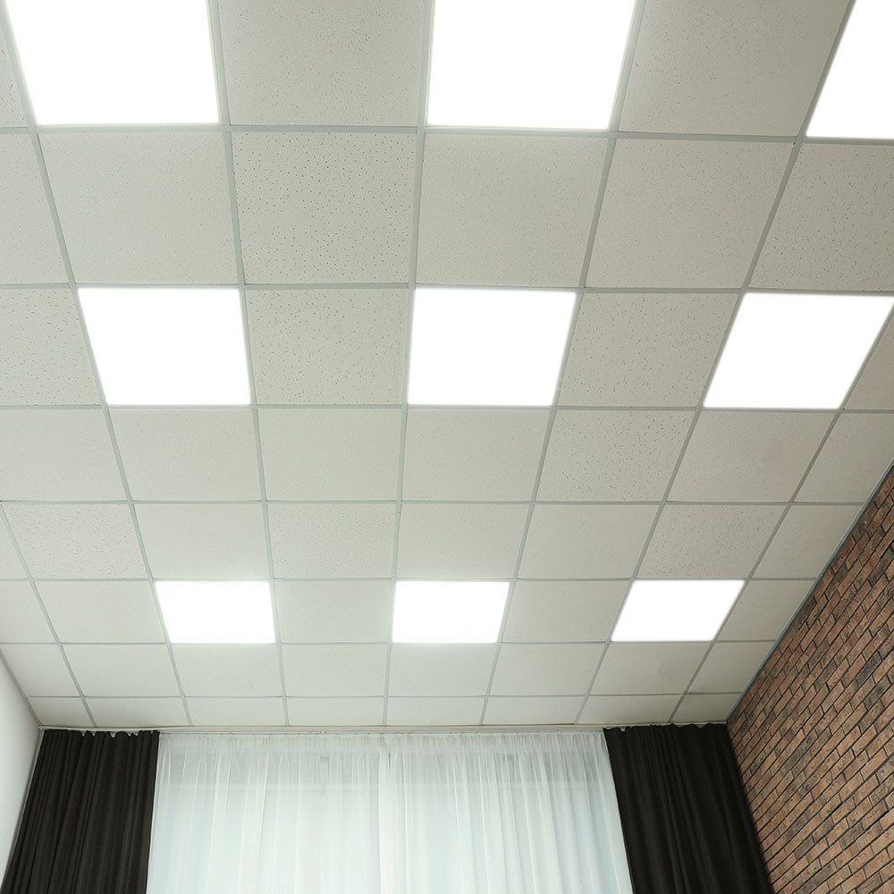 V-TAC LED Deckenleuchte, LED-Leuchtmittel fest verbaut, Neutralweiß, LED Einbaulampe Panel 4320 Lumen 4000K neutralweiß eckig L 62 cm