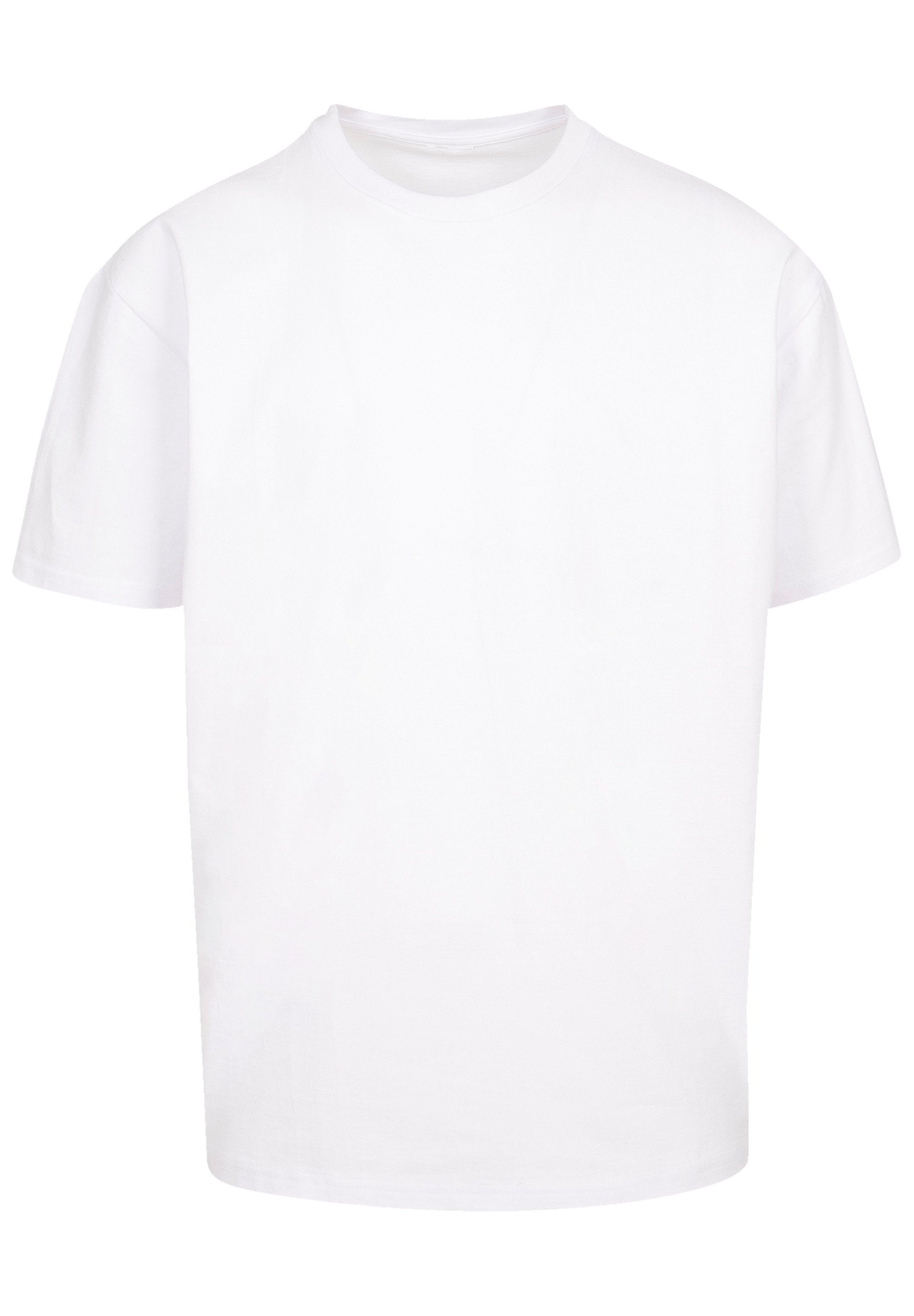 T-Shirt Schultern Print, Skelett Yoga F4NT4STIC Halloween Namaste Passform überschnittene Weite und