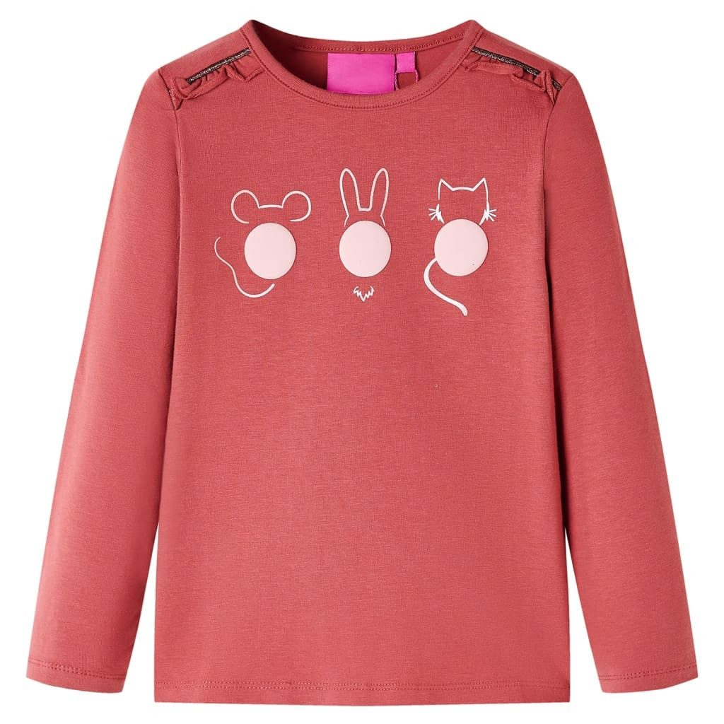 Langarmshirt Kinder-Langarmshirt Dunkelrosa 116