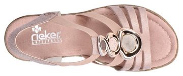 Rieker Sandalette, Sommerschuh, Sandale, Plateauabsatz mit Schmuck-Applikation