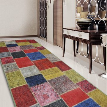 Läufer Monsano, Teppichläufer erhältlich in 2 Farben & vielen Größen, Floordirekt, rechteckig, Höhe: 7 mm, Patchwork-Design