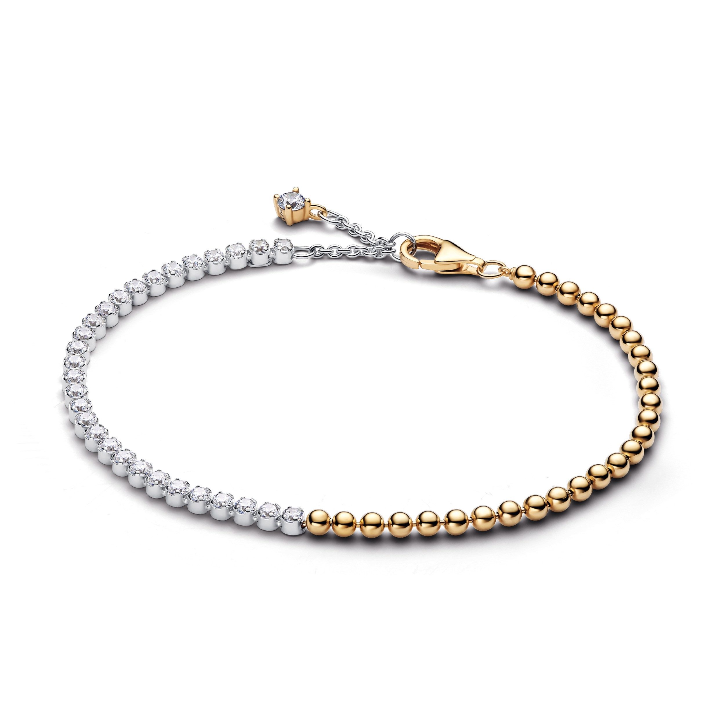 Pandora Tennisarmband Pandora Tennisarmband Kugeln Silber 14K Vergoldet 564820C01-18 cm