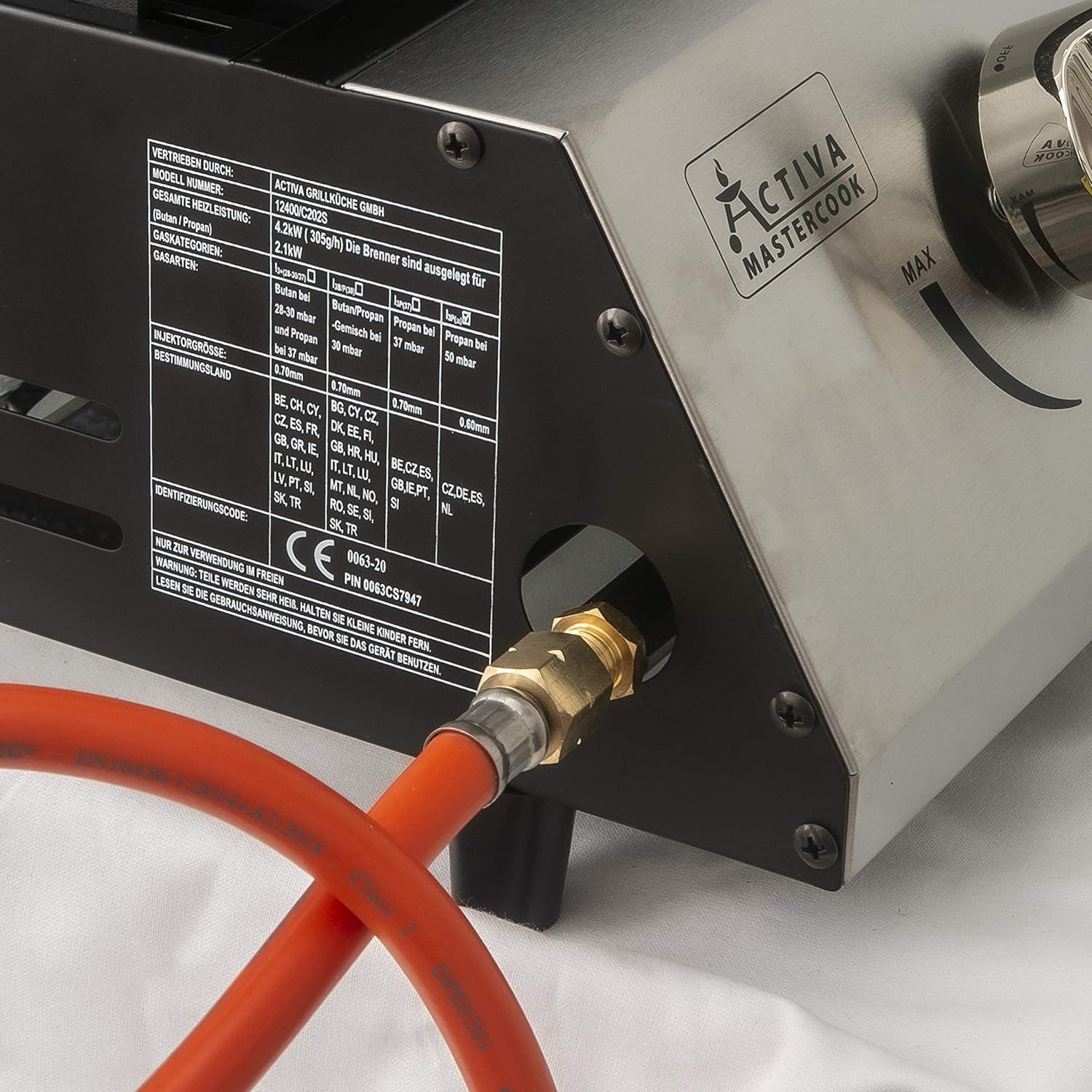 Activa Camping-Gasgrill Plancha 2 Brenner je 2,1 KW (4,2 KW)