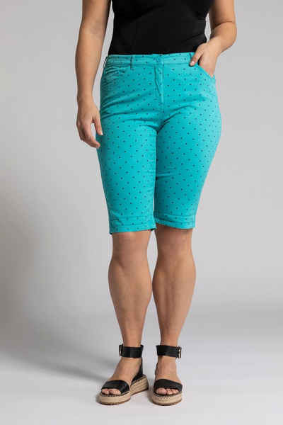 Ulla Popken Bermudas Bermuda Sammy Punkte Komfortbund 5-Pocket-Form