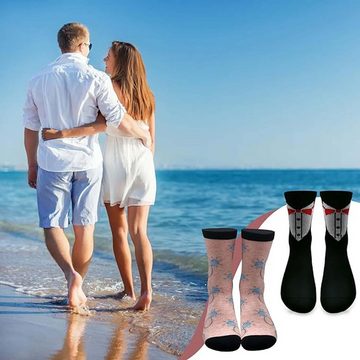 KIKI ABS-Socken Hochzeitsgeschenk Socken, für Komfortsocken für Freund (2-Paar)
