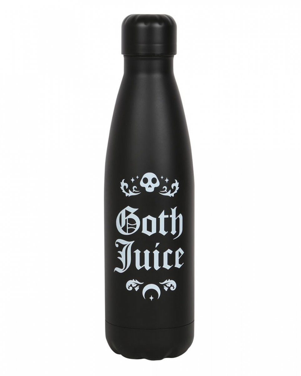 Horror-Shop Goth Metall Dekofigur Ges Juice als Gothic-Wasserflasche aus