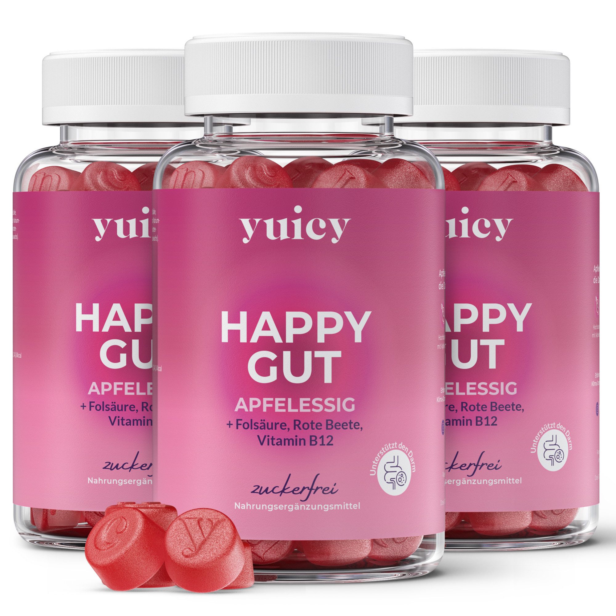 yuicy Happy Gut - Für Stoffwechsel & Verdauung Gummies, 180 St., 630 g
