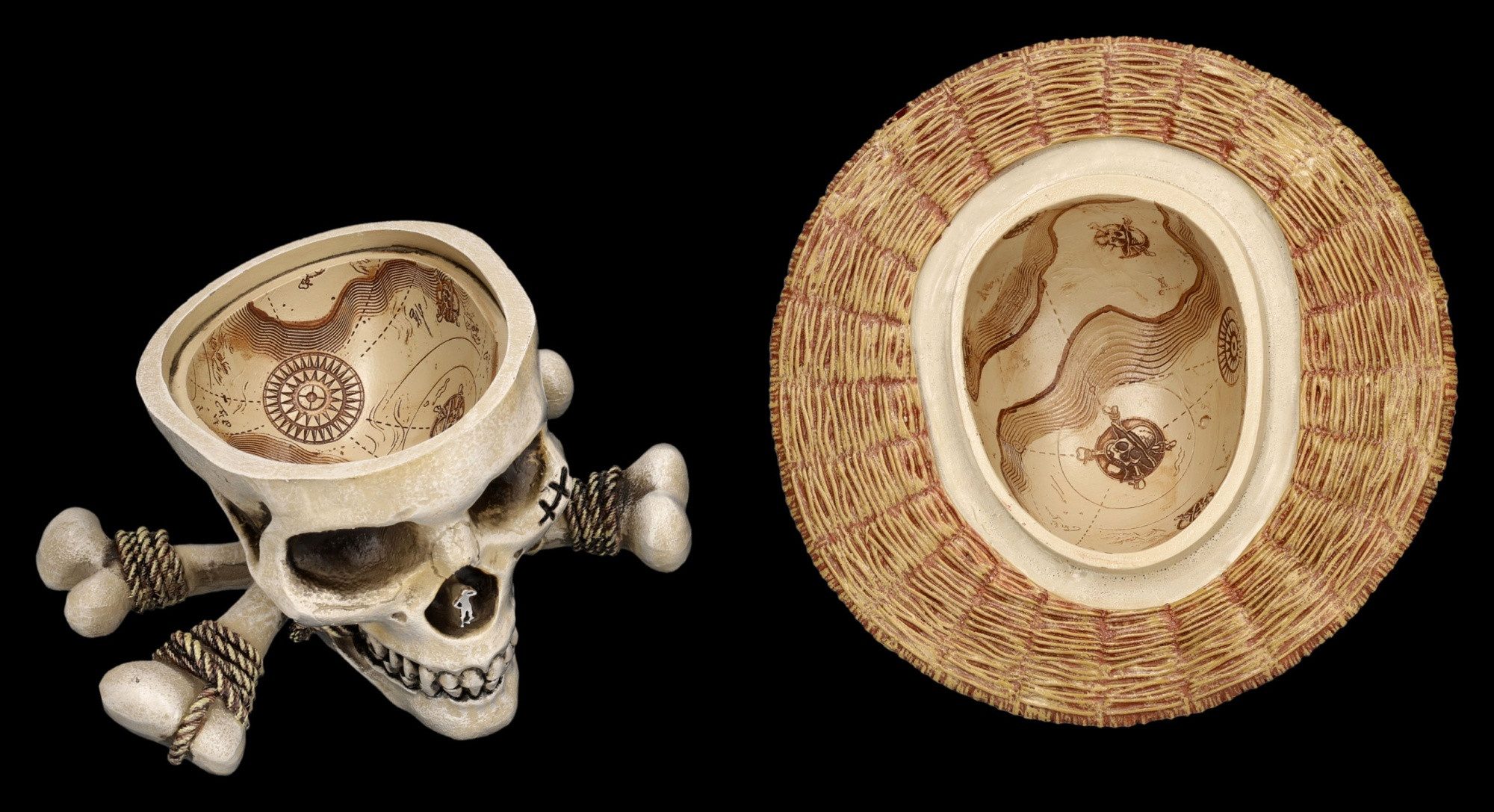 Figuren Shop GmbH Dekofigur One Piece Schatulle – Luffy Jolly Roger Box Figur Deko 17 cm Schädel