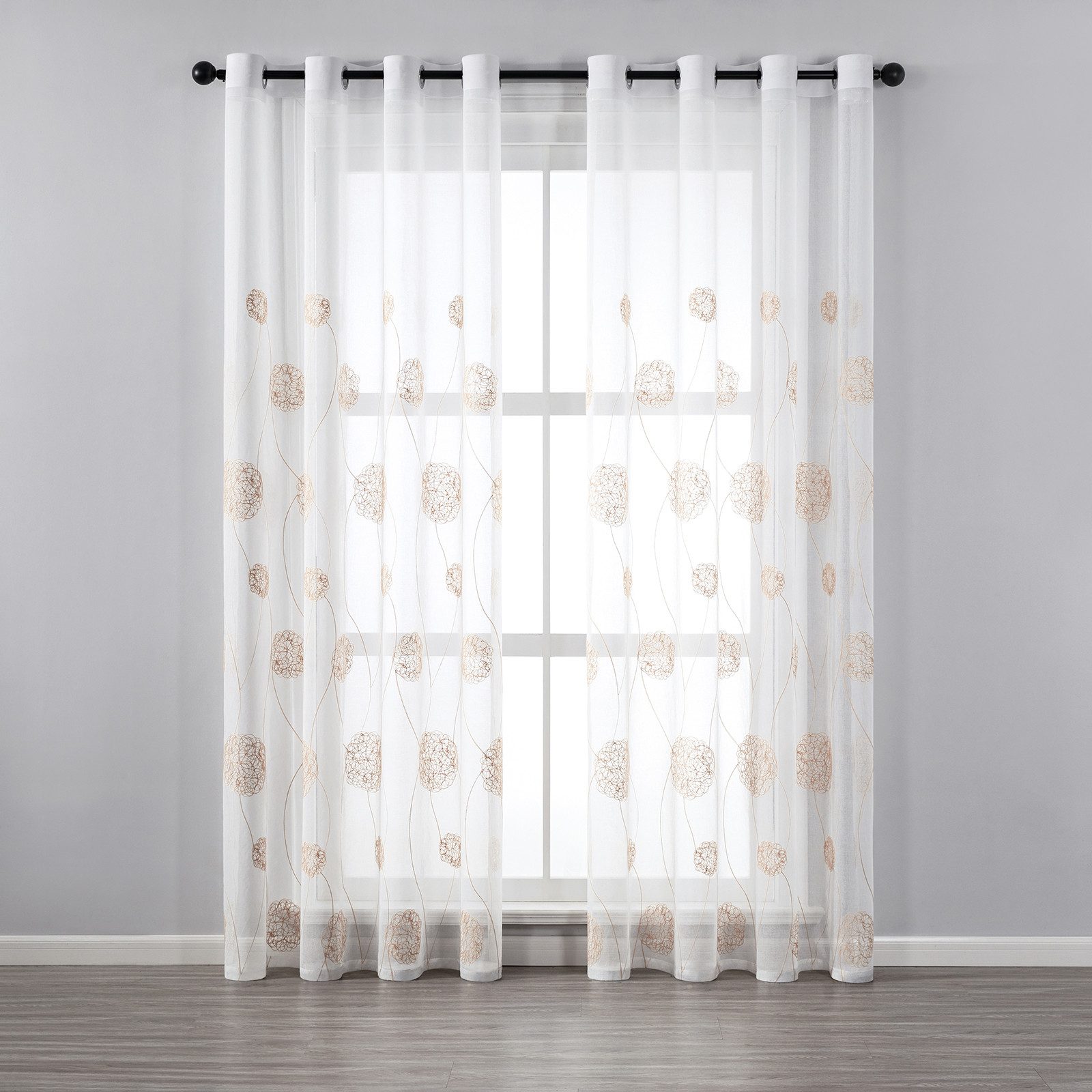 Jibenhome Gardine Voile Vorhänge mit Ösen günstig online kaufen
