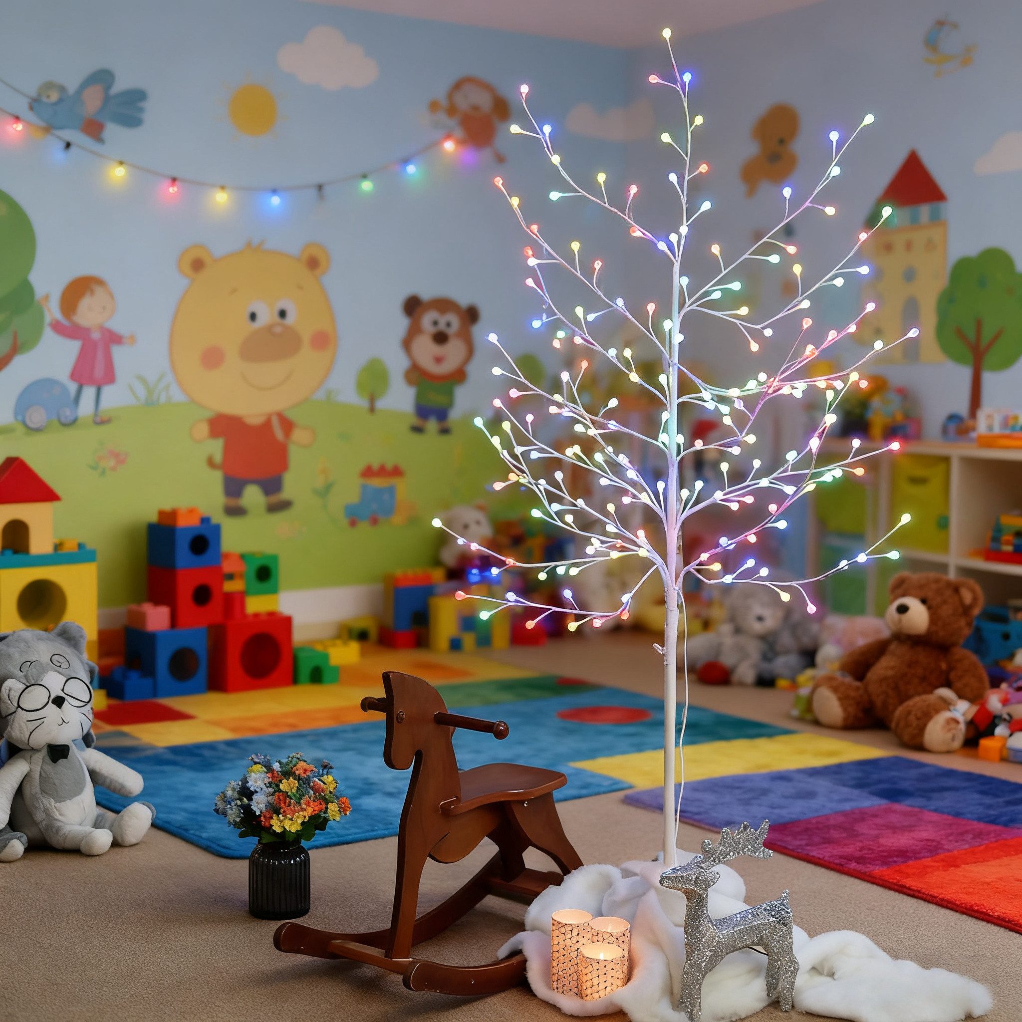 CCLIFE LED Baum Led Lichterbaum Indoor Weihnachtsbaum, Kirschblütenbaum Lichterdeko