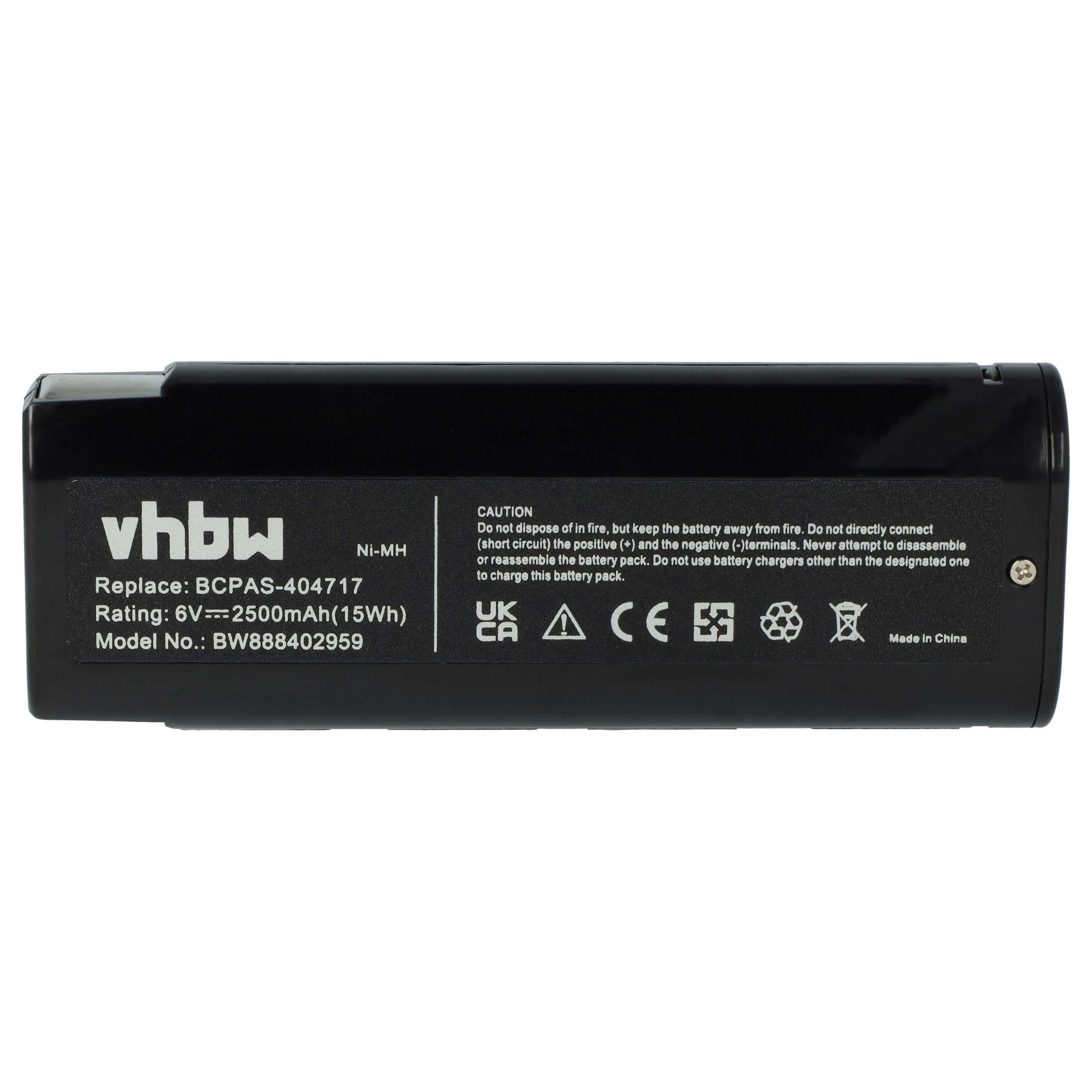 vhbw Akku Ersatz für Paslode BCPAS-404717, BCPAS-404717H für Akku Akku NiMH 2500 mAh (6 V, 1 St), Leistungsfähiger Austausch-Akku für Werkzeug Powertools wie
