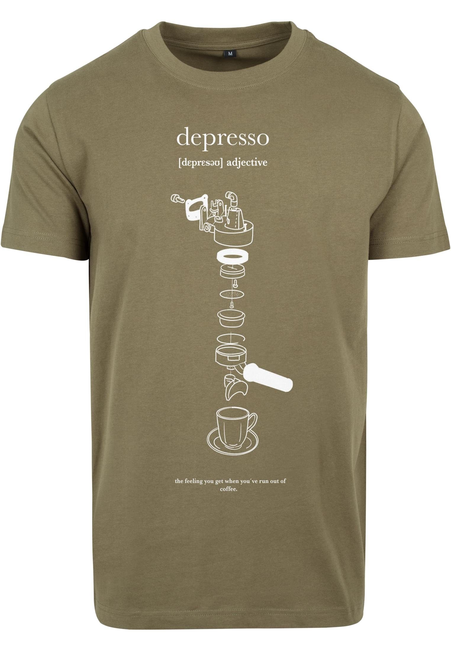 Tee MisterTee olive Depresso Kurzarmshirt (1-tlg) Herren