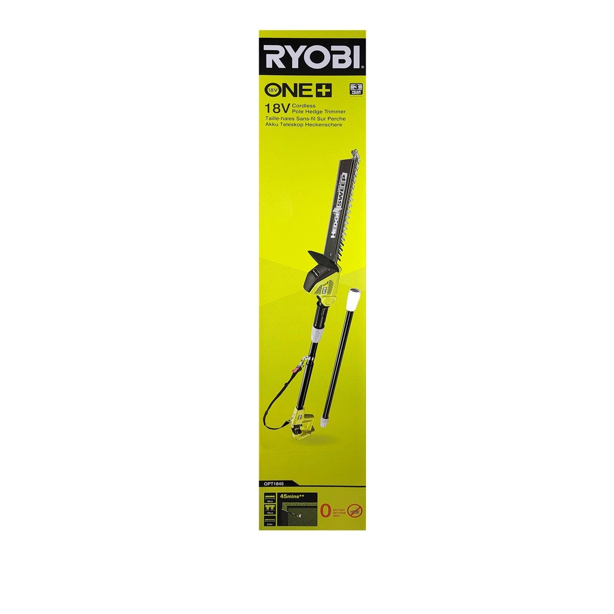 RYOBI Akku-Heckenschere Ryobi OPT1845 - Akku-Heckenschere 18 V mit 50 cm Messerlänge im Set, (1 St)