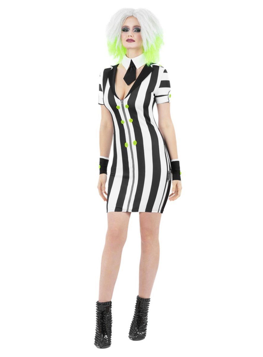 Smiffys Kostüm Beetlejuice Kostümkleid - Halloween Kostüm Damen, Werde zur günstig online kaufen