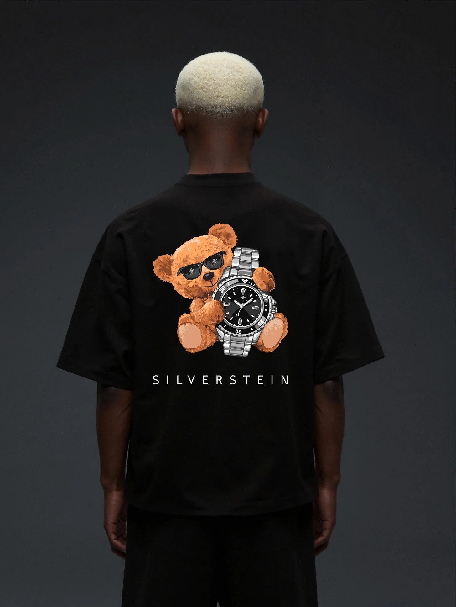 SILVERSTEIN OFFICIAL T-Shirt Black "Teddy Watch" Unisex Schwarz Oversize T-Shirt SV-204 (1-tlg., 1x T-Shirt)