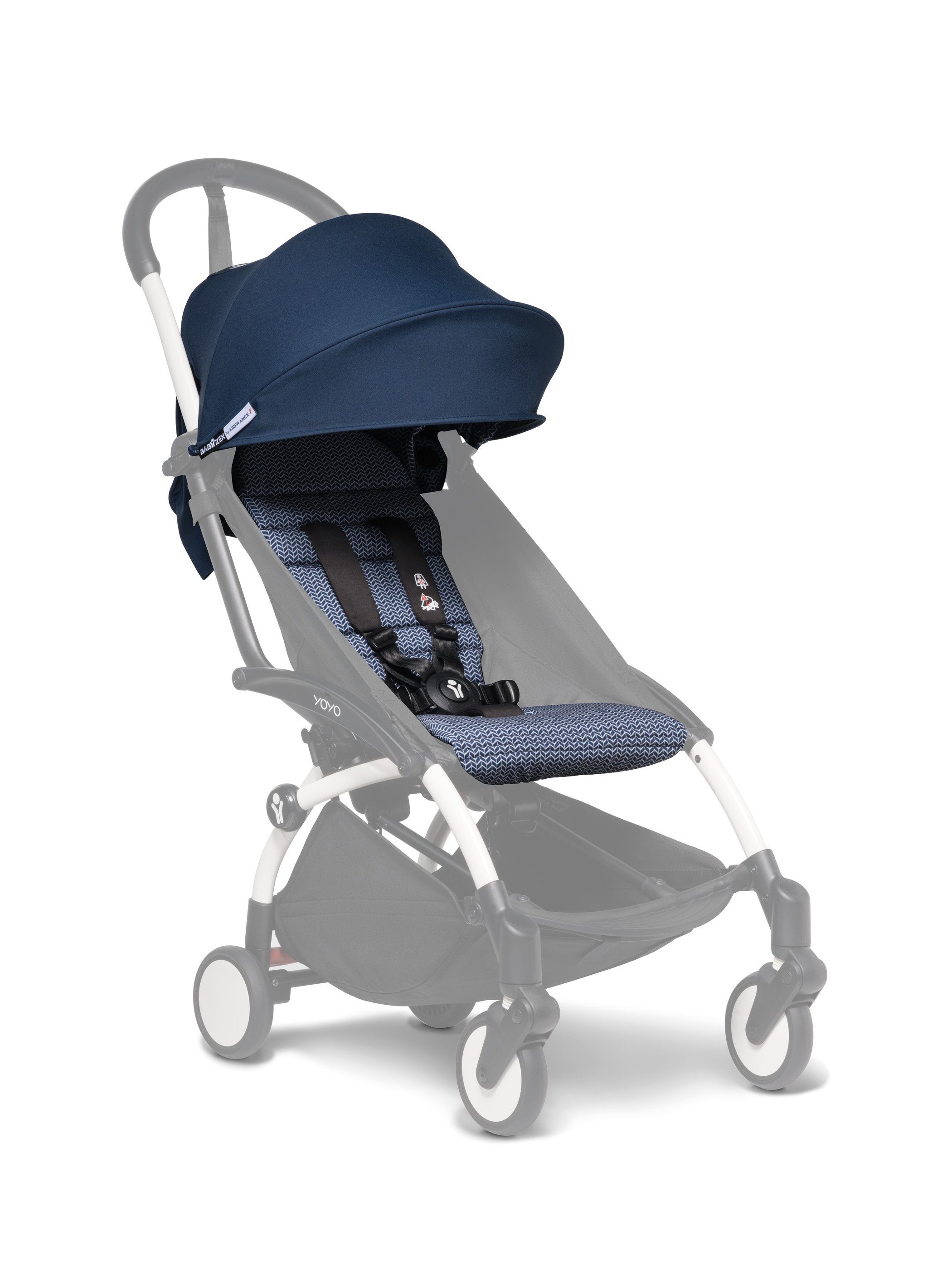 Blue für Kinderwagenaufsatz BABYZEN Textilset 6+ Air passend YOYO Gestell das France YOYO2