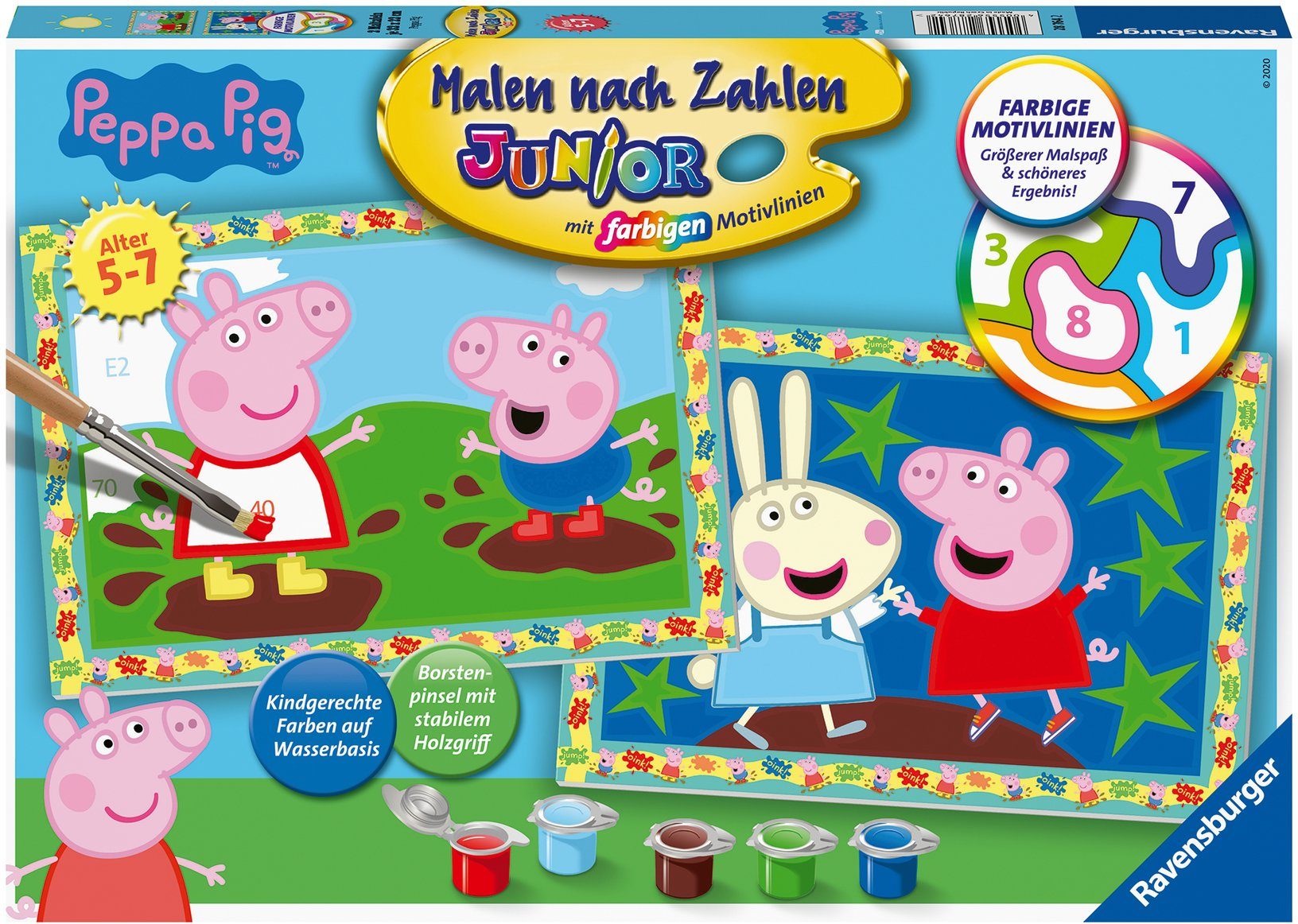 Ravensburger Malen nach Zahlen Junior, Peppa Pig, Made in Europe