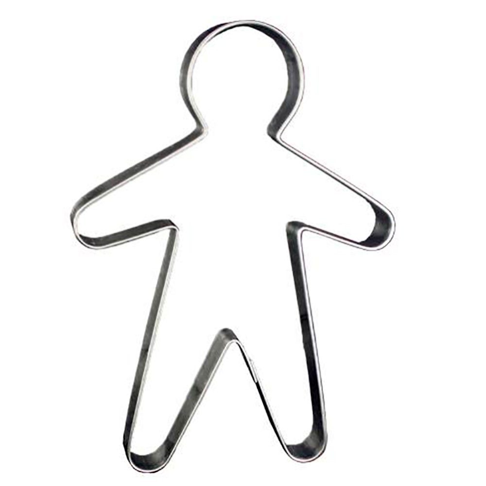 LARES Ausstechform 1113, Lebkuchenmann 24cm, Weißblech, Riesen Ausstechformen für Weihnachten - Made in Germany