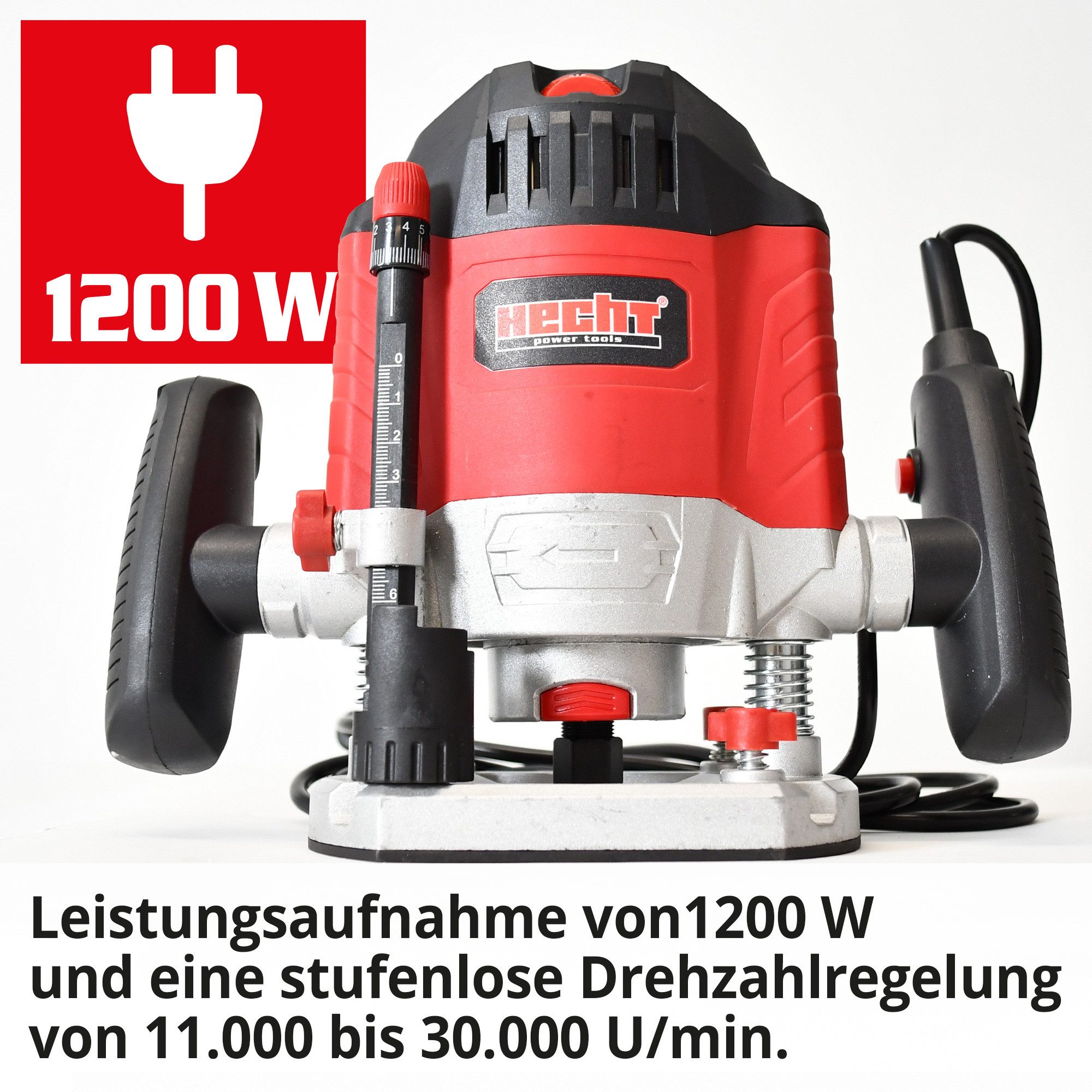 Hecht Oberfräse 1795 Fräse 1200 W für Holz, Kanten & Nuten, (1-tlg)