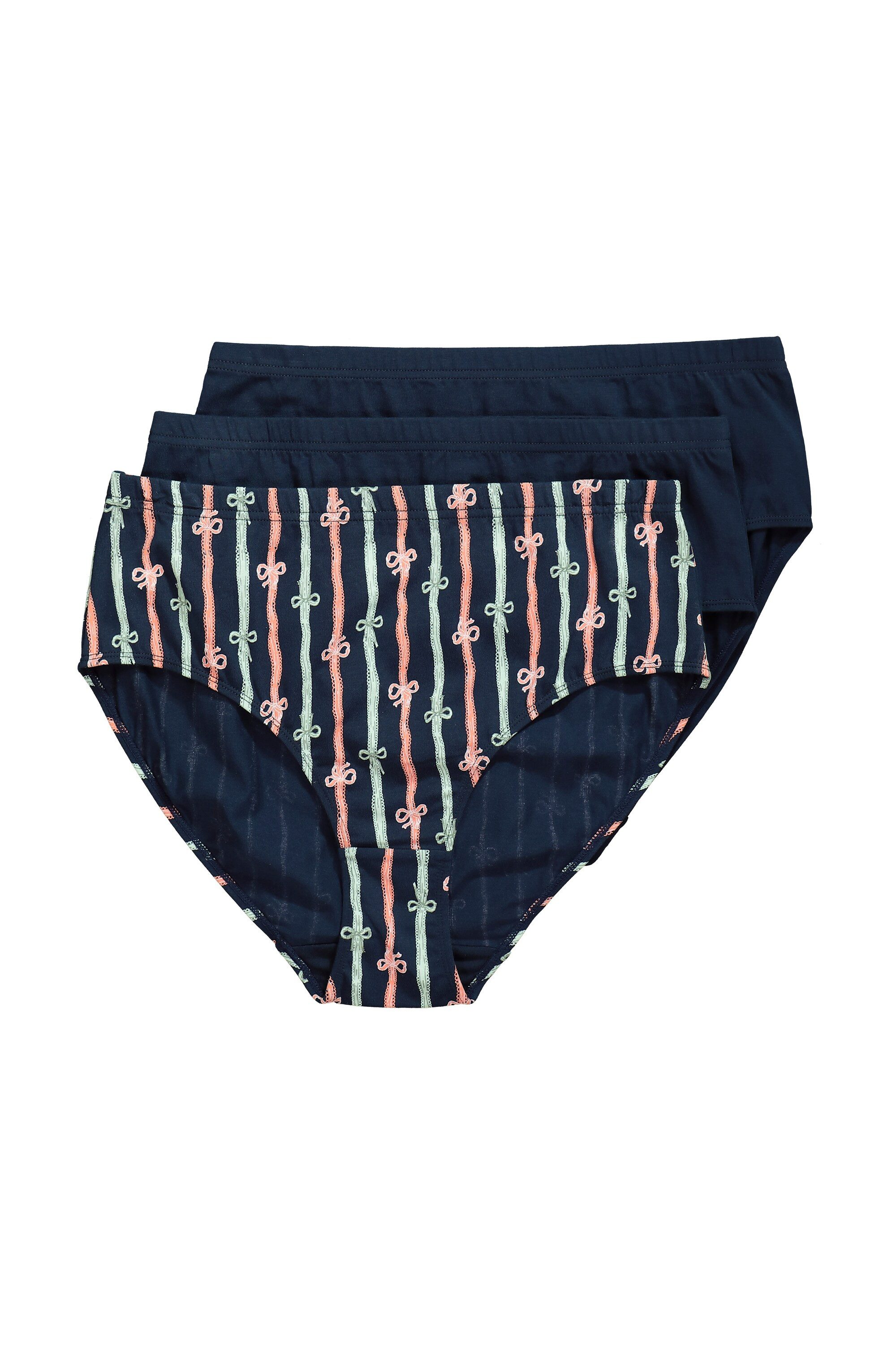 Slip Midislips 3er-Pack Schleifenmuster/Farbe