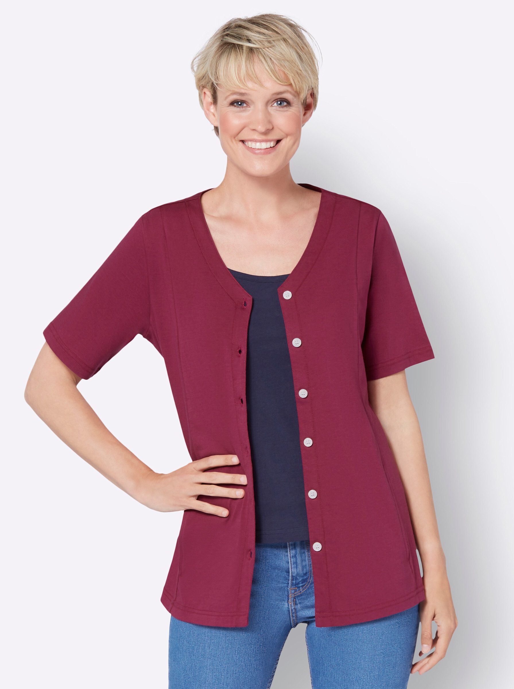 Sieh an! Shirtjacke Shirtjacke Kurzarm günstig online kaufen