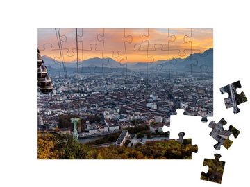 puzzleYOU Puzzle Panorama von Grenoble und seinen Seilbahnen, 48 Puzzleteile, puzzleYOU-Kollektionen