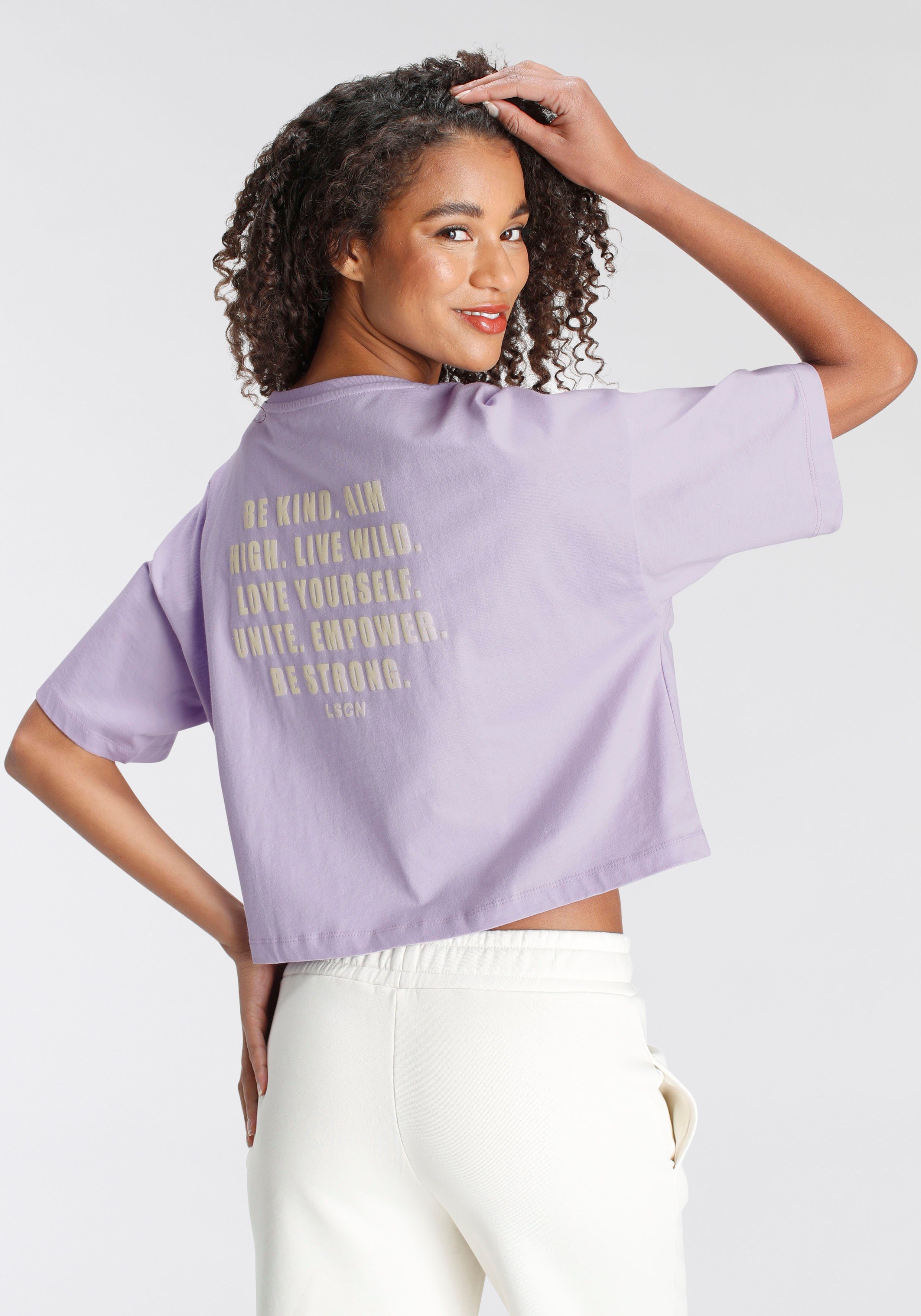 LASCANA Oversize-Shirt mit Schriftzug auf dem Rücken