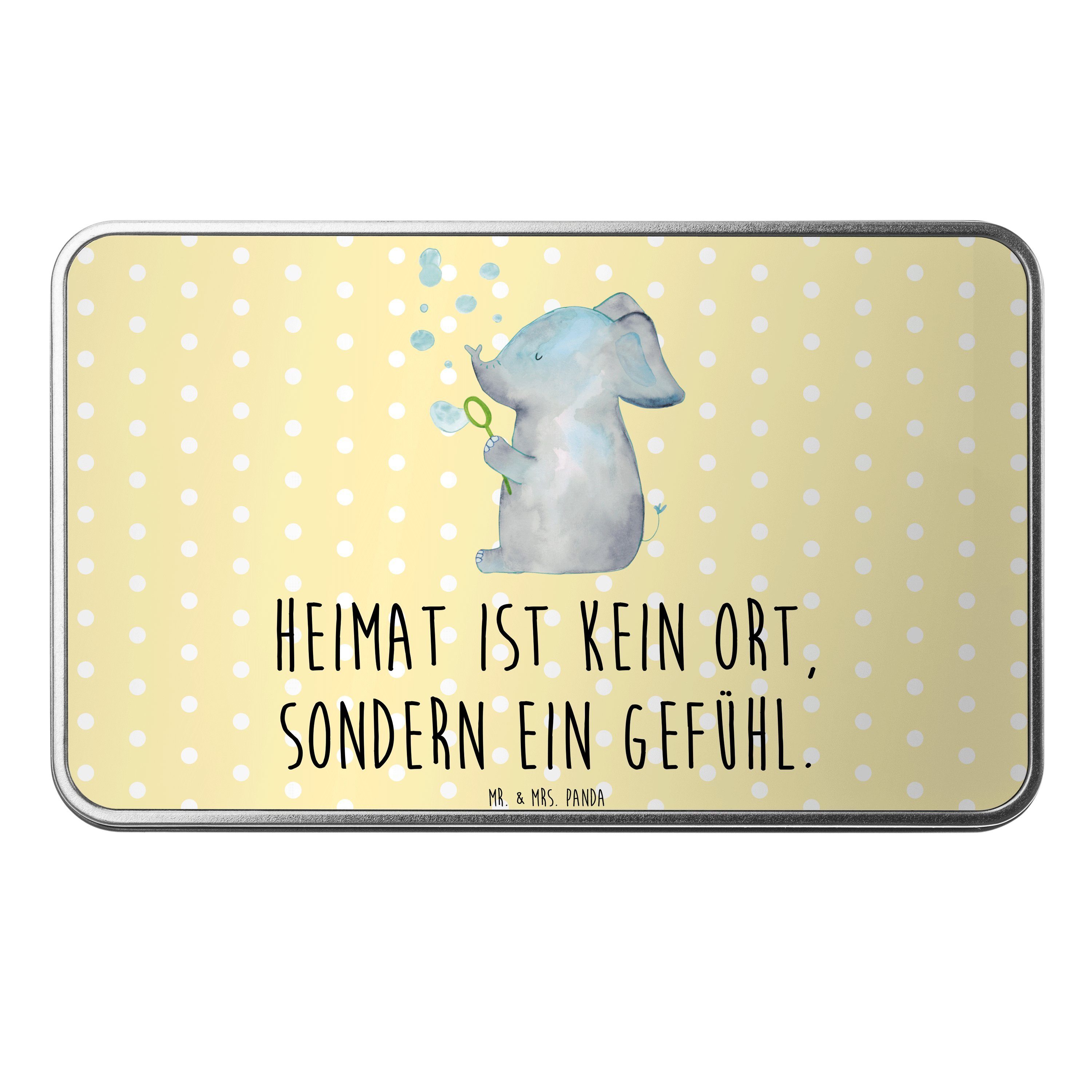 Pastell (1 Mrs. - Panda St) - Liebesspruch, Gelb Dose Mr. & Seifenblasen Geschenk, Elefant Alumini