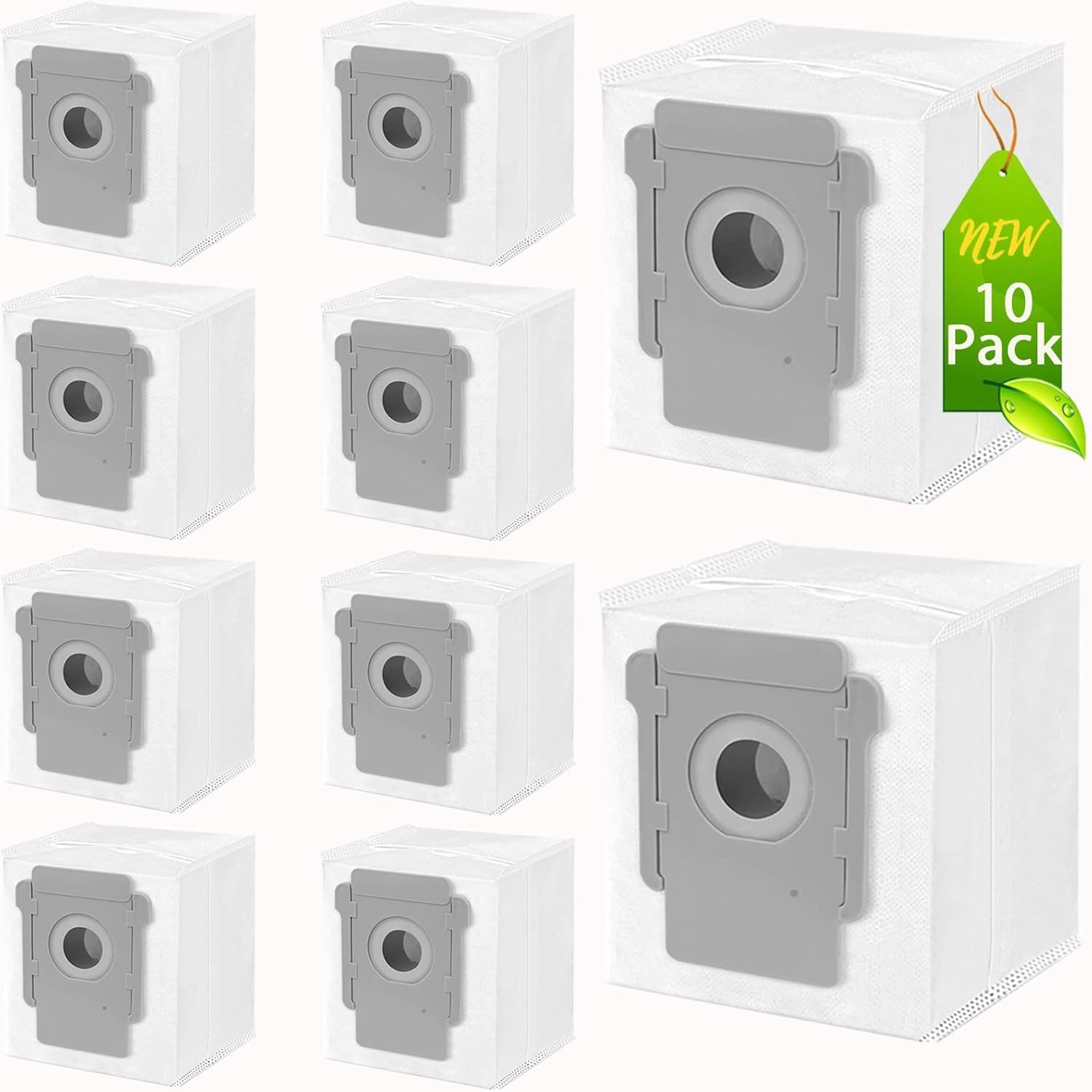 FELIXLEO Staubsaugerdüsen-Set Staubsaugerbeutel kompatibel mit iRobot Roomba i7 i7+ i8 i8+, (10-tlg)